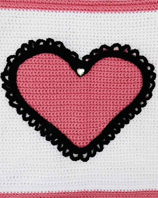 Poodles and Hearts Afghan and Pillows Crochet Pattern - Maggie's Crochet