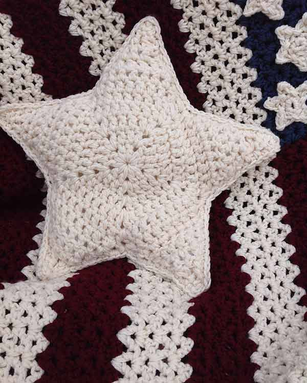 Americana Afghan, Pillow & Wall Hanging Crochet Pattern - Maggie's Crochet