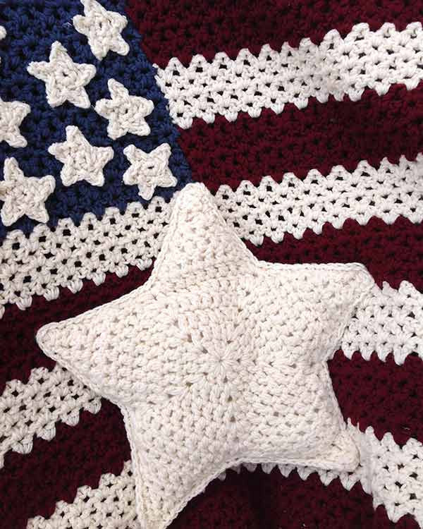 Americana Afghan, Pillow & Wall Hanging Crochet Pattern - Maggie's Crochet