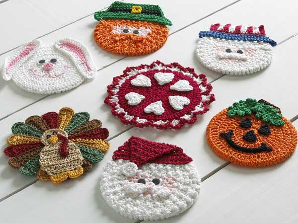 Holiday CD Coaster Crochet Patterns - Maggie's Crochet