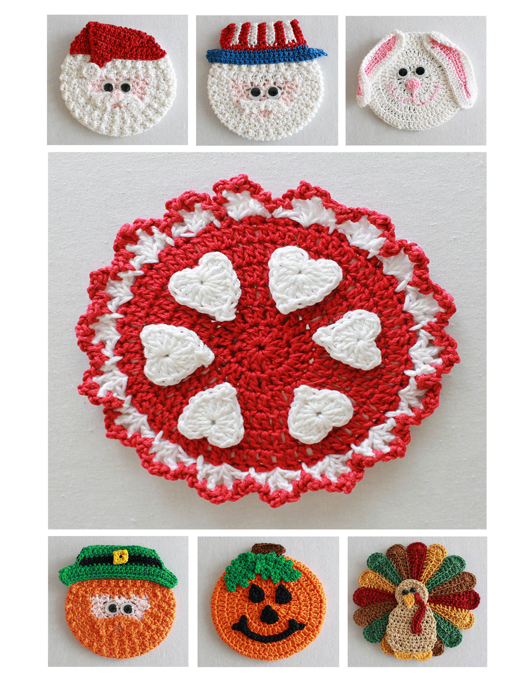 Holiday CD Coaster Crochet Patterns - Maggie's Crochet