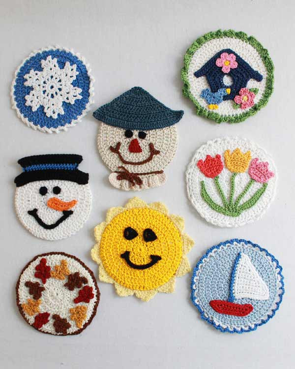 Four Seasons CD Coasters Crochet Pattern - Maggie's Crochet