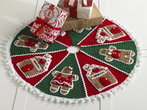 Gingerbread Tree Skirt Crochet Pattern - Maggie's Crochet