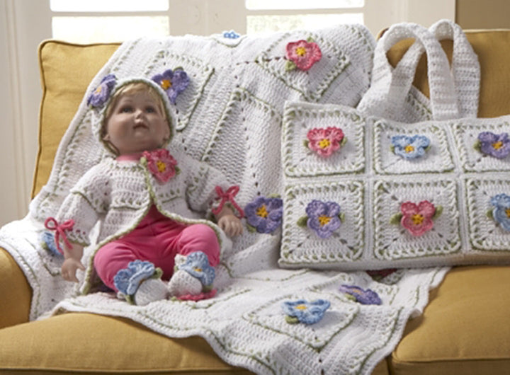 Pansy Layette Crochet Pattern - Maggie's Crochet