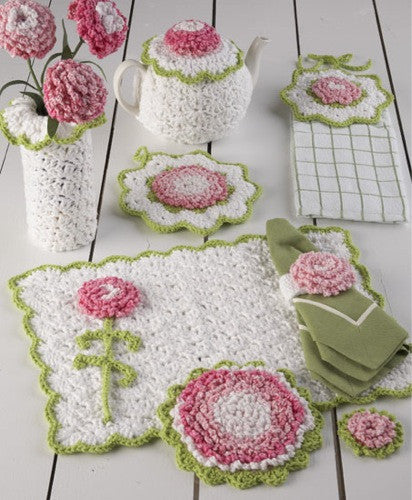 Carnation Kitchen Set Crochet Pattern - Maggie's Crochet