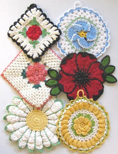 Vintage Floral Potholders Crochet Patterns - Maggie's Crochet