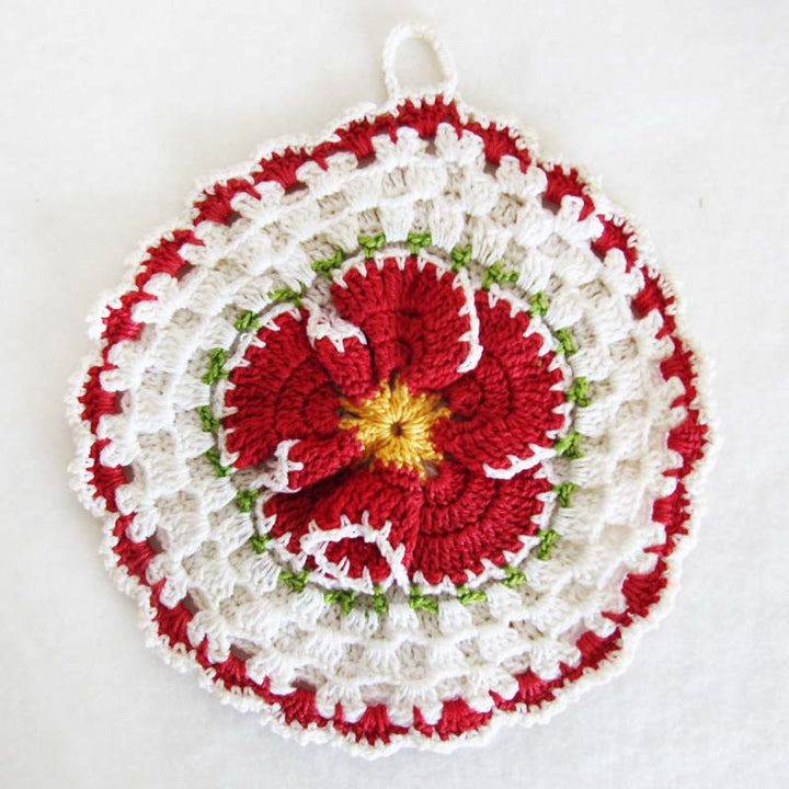 Vintage Floral Potholders Crochet Patterns - Maggie's Crochet