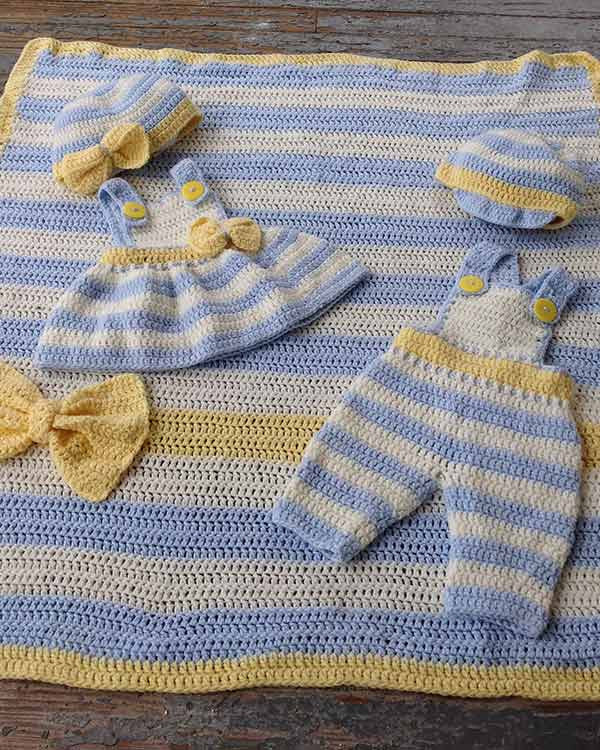 Lemon Drop Layette Crochet Pattern - Maggie's Crochet