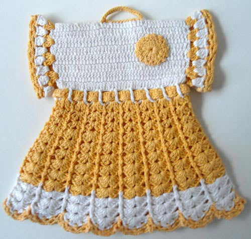 Vintage Blue & Yellow Potholder Crochet Patterns - Maggie's Crochet