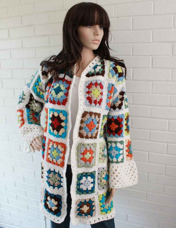 Glam Crochet Granny Coatigan