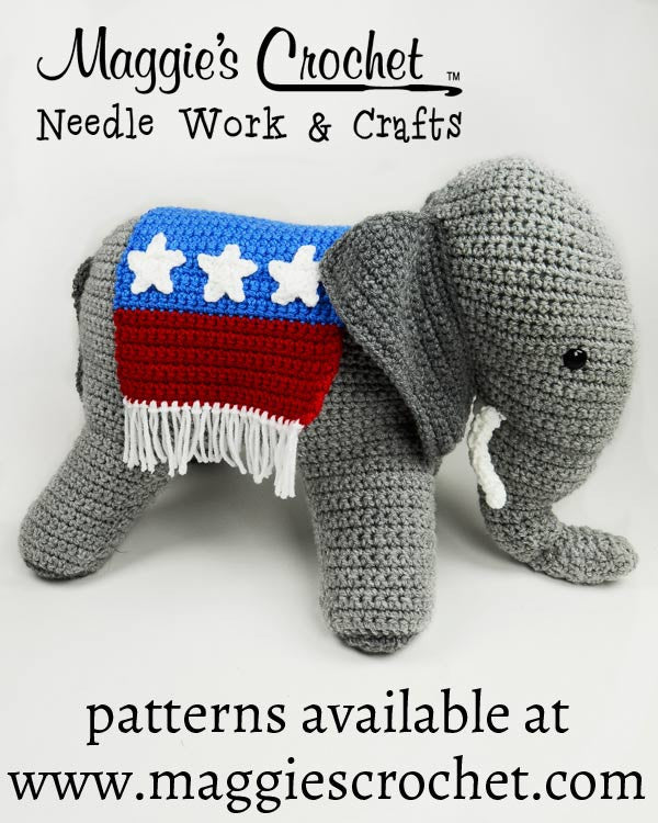 Patriotic Elephant Crochet Pattern - Maggie's Crochet