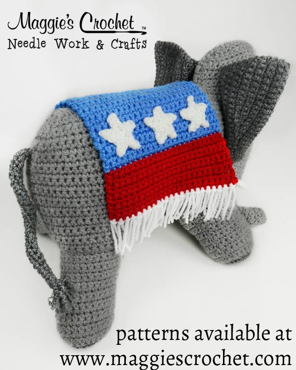 Patriotic Elephant Crochet Pattern - Maggie's Crochet