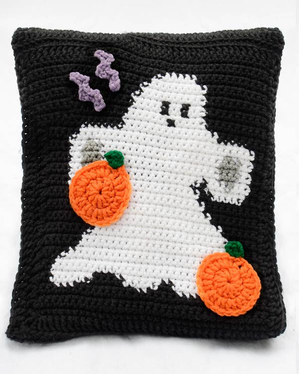 Halloween Ghosts Afghan & Pillow Set Pattern - Maggie's Crochet