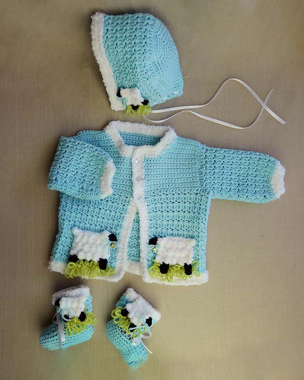 Lambie Pie Layette Crochet Pattern - Maggie's Crochet