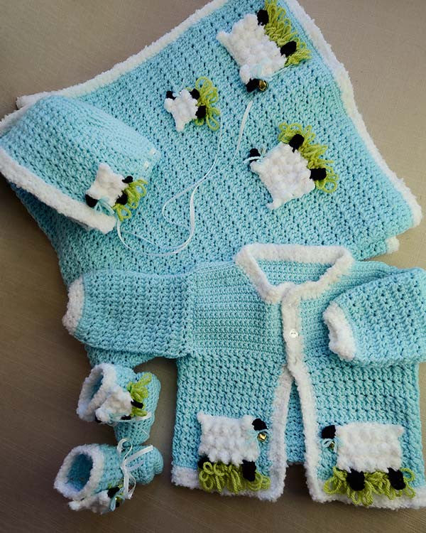 Lambie Pie Layette Crochet Pattern - Maggie's Crochet