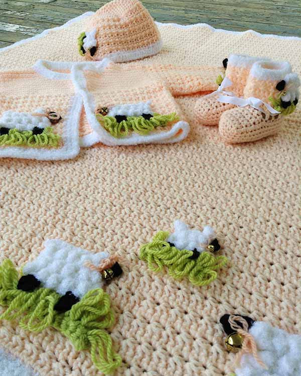 Lambie Pie Layette Crochet Pattern - Maggie's Crochet