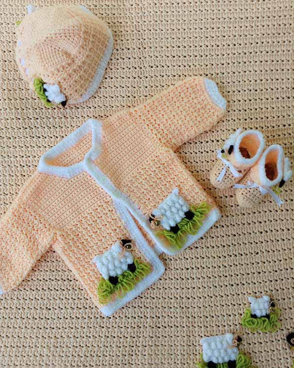 Lambie Pie Layette Crochet Pattern - Maggie's Crochet