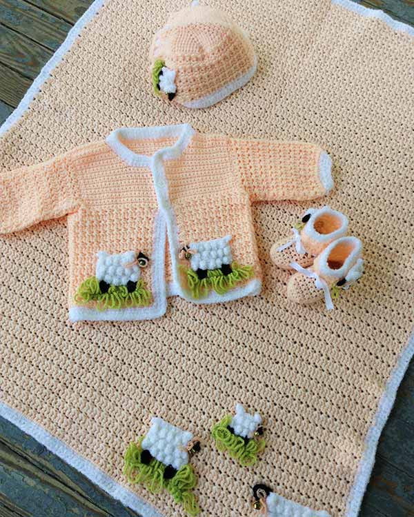 Lambie Pie Layette Crochet Pattern - Maggie's Crochet