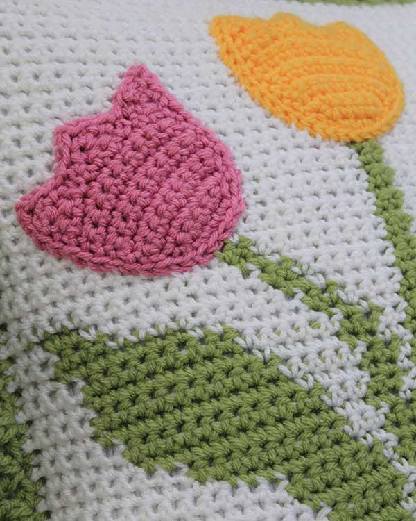 Tulip Afghan and Pillow Set Crochet Pattern - Maggie's Crochet