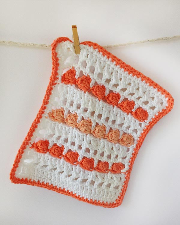 Orange Dishcloth Set Crochet Pattern - Maggie's Crochet