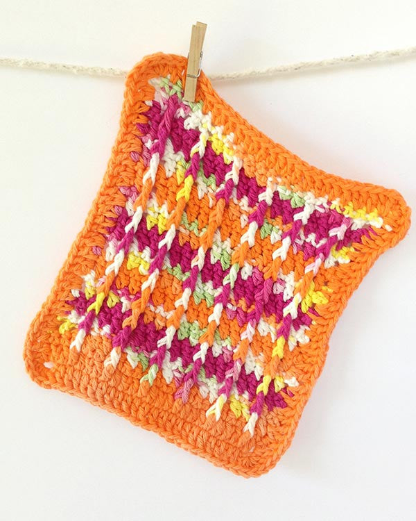 Orange Dishcloth Set Crochet Pattern - Maggie's Crochet