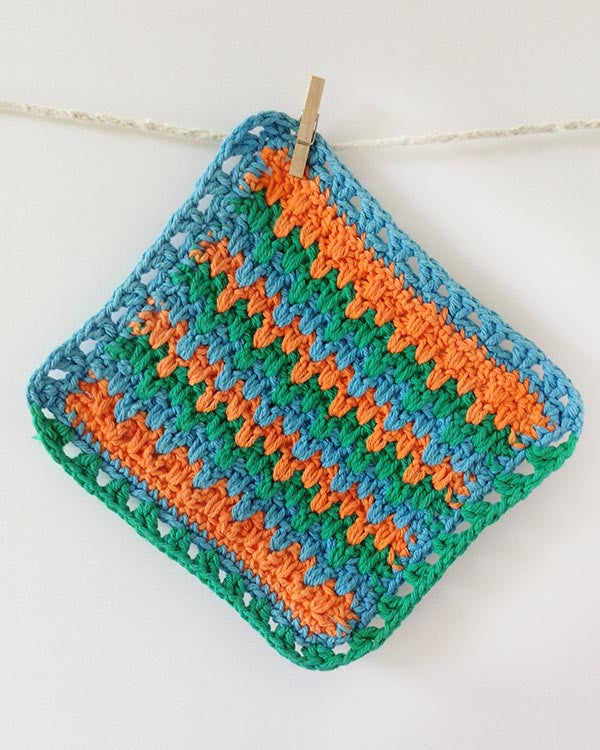 Orange Dishcloth Set Crochet Pattern - Maggie's Crochet