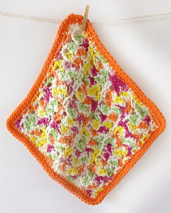 Orange Dishcloth Set Crochet Pattern - Maggie's Crochet