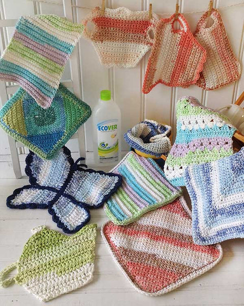 Seaside Dishcloths Set Crochet Pattern– Maggie's Crochet