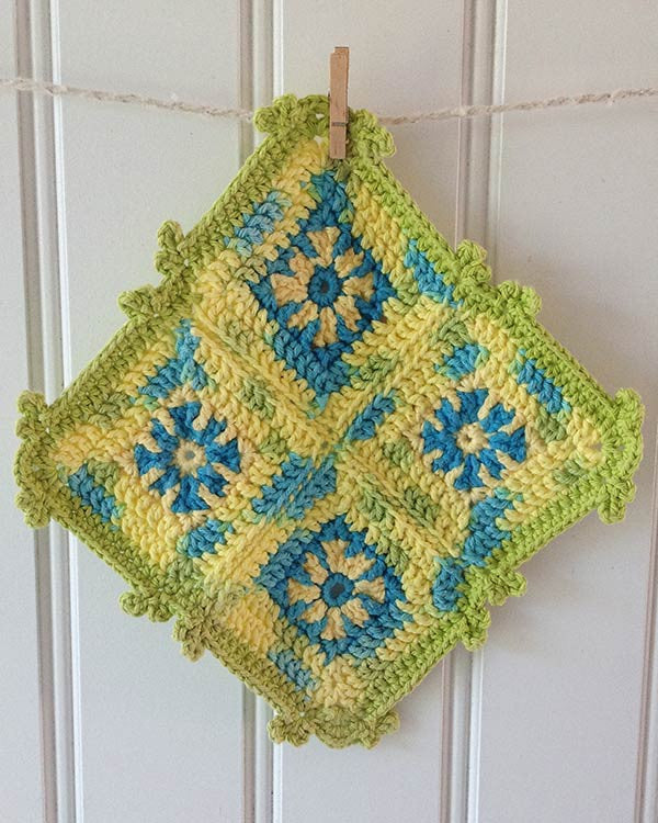 Sunny Days Dishcloths Crochet Pattern - Maggie's Crochet