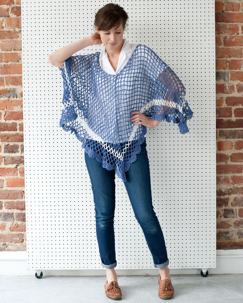 Sea Breeze Poncho Crochet Pattern - Maggie's Crochet