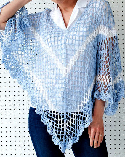 Sea Breeze Poncho Crochet Pattern - Maggie's Crochet