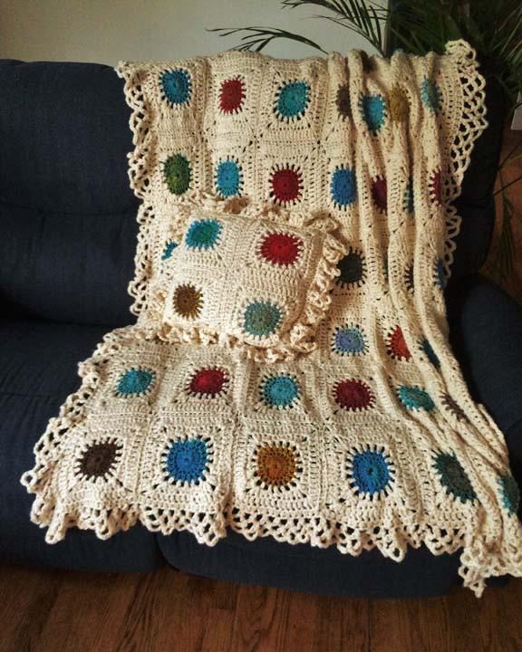 "You're My Universe" Afghan & Pillow Set Crochet Pattern - Maggie's Crochet