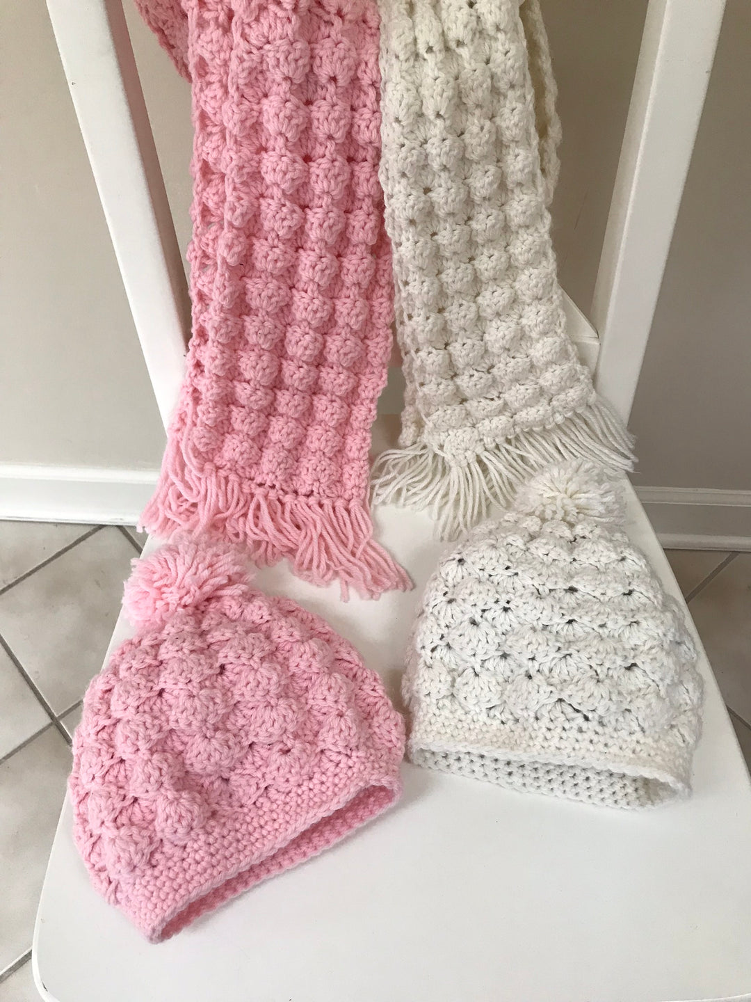 Crochet Pattern Puff Shell Hat and Scarf Set - Maggie's Crochet