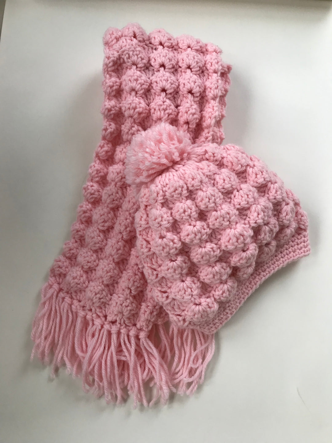 Crochet Pattern Puff Shell Hat and Scarf Set - Maggie's Crochet