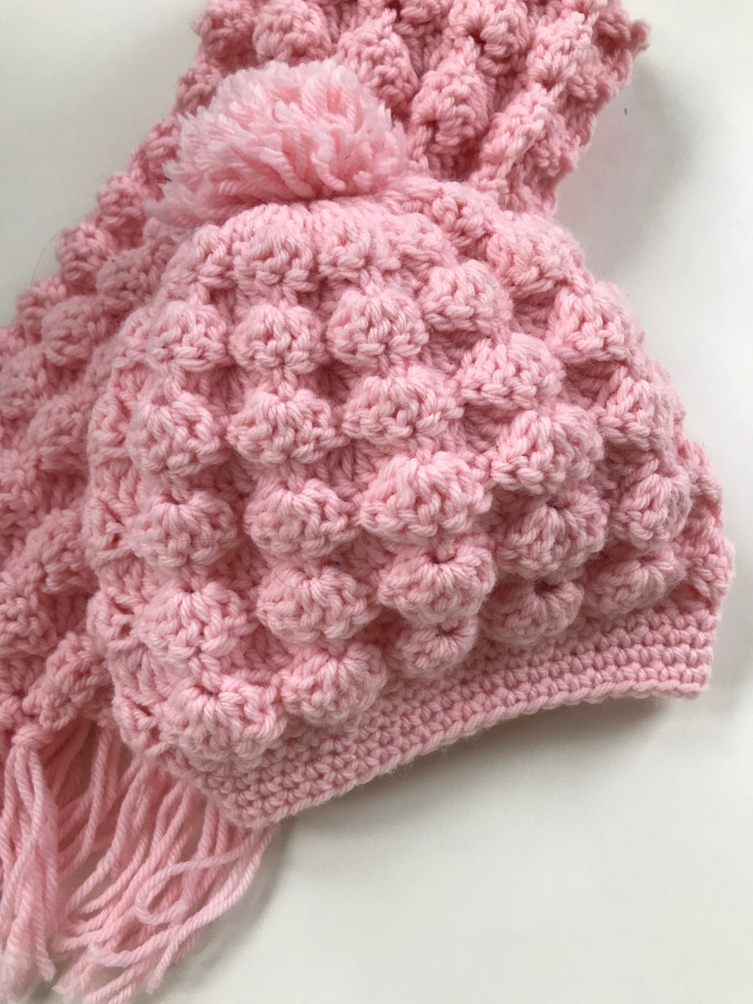 Crochet Pattern Puff Shell Hat and Scarf Set - Maggie's Crochet