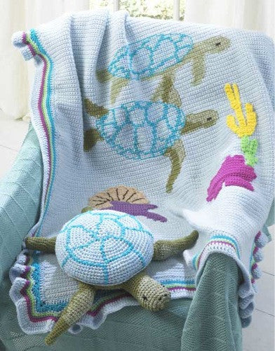 Turtle Afghan and Pillow Toy Crochet Pattern - Maggie's Crochet