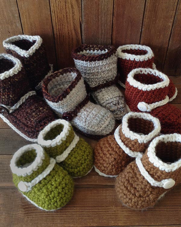 Boots 'n Booties Crochet Slipper Patterns for All Sizes - Maggie's Crochet