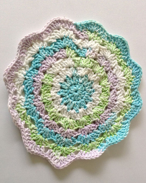 Dishcloths In The Round Crochet Pattern Set - Maggie's Crochet