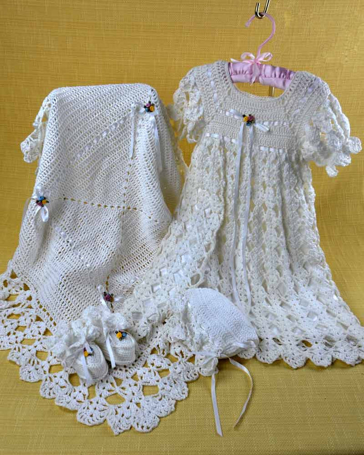 Blessed Christening Set Crochet Pattern - Maggie's Crochet