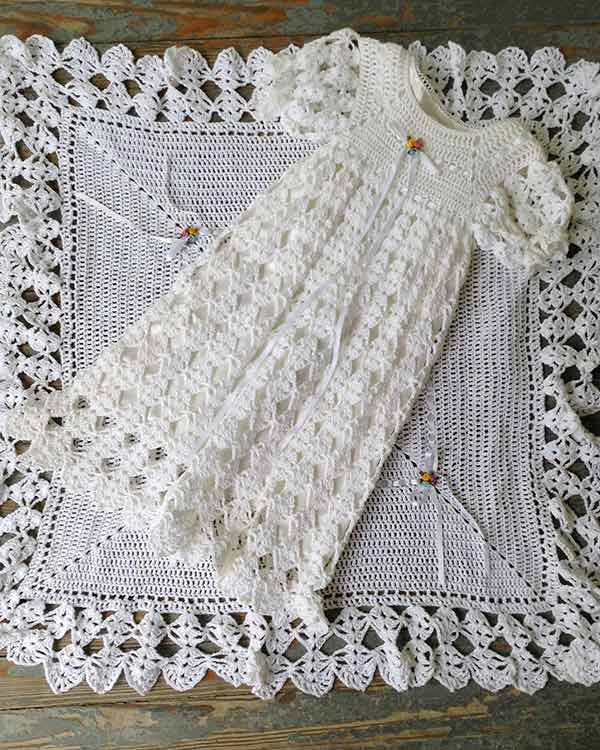 Princess Linens Knit Crochet Sleep Sack selling Christening Gown