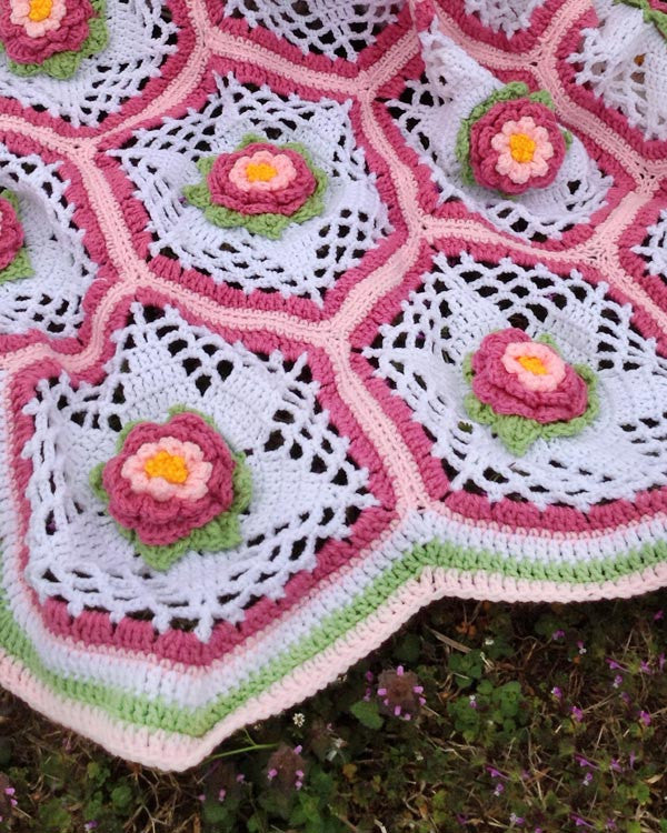 Rose Garden Afghan Crochet Pattern - Maggie's Crochet