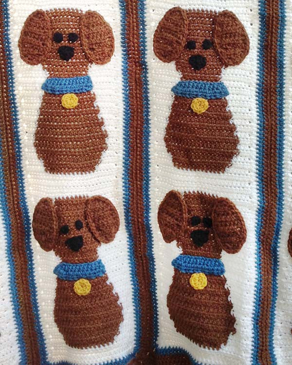 Puppy Love Afghan and Pillow Crochet Pattern - Maggie's Crochet