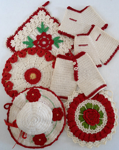 Vintage Floral Potholders Crochet Patterns– Maggie's Crochet