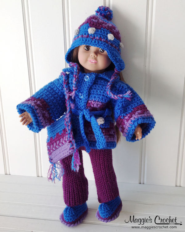 18" Doll Icelandic Ensemble Crochet Pattern - Maggie's Crochet