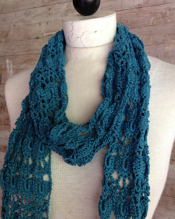 Shells & Lace Scarf Crochet Pattern - Maggie's Crochet