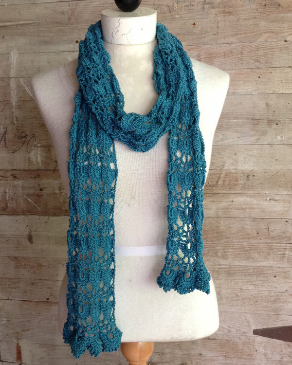 Shells & Lace Scarf Crochet Pattern - Maggie's Crochet