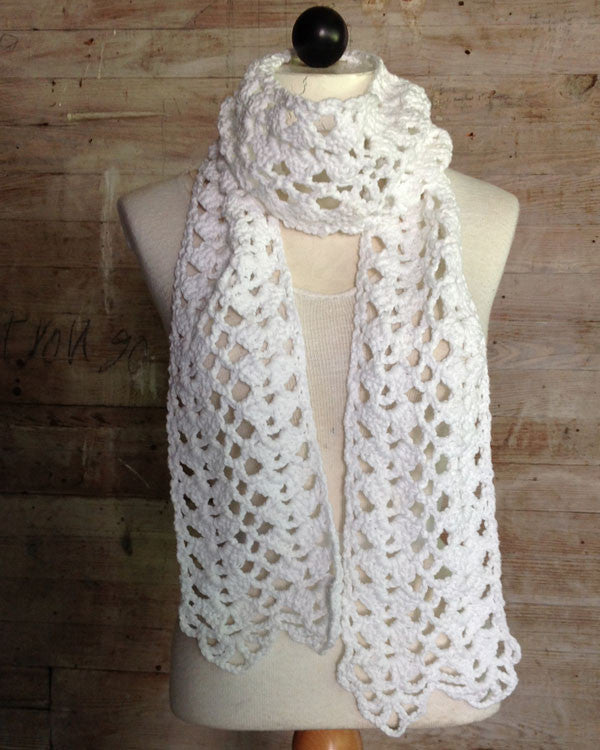 Lacy Shells Scarf Crochet Pattern - Maggie's Crochet