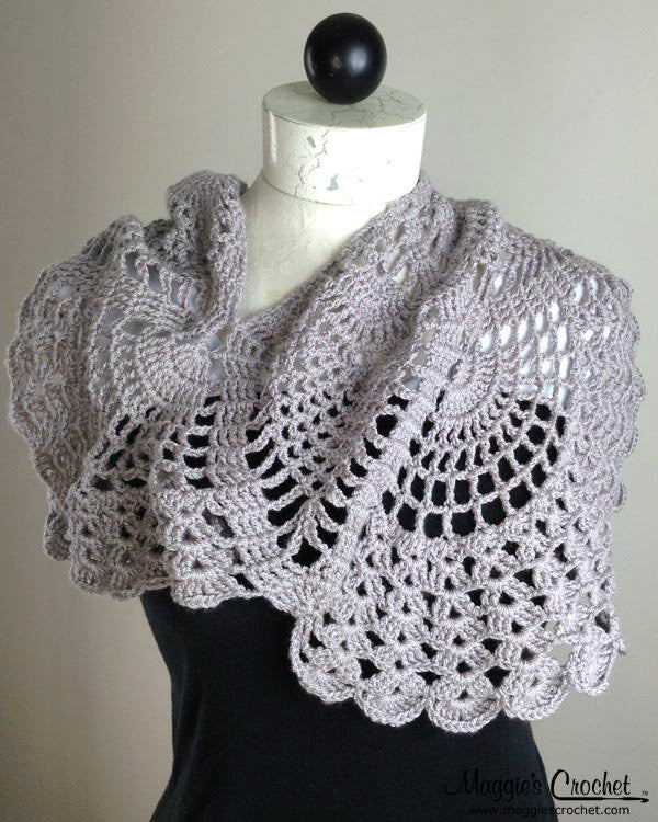 Pineapple Cowl Wrap Crochet Pattern PDF Download - Maggie's Crochet