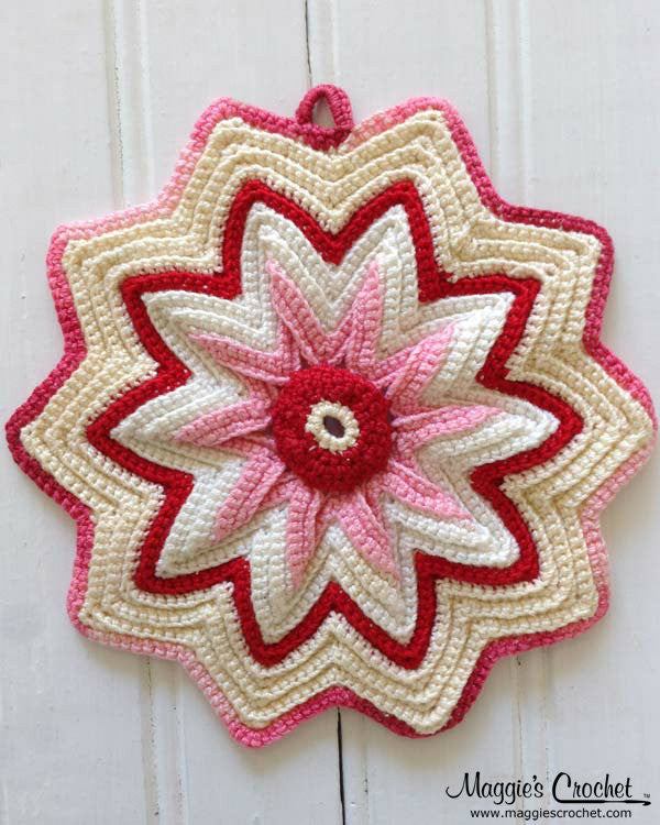 Scrap Potholders and Mats Set Crochet Pattern - Maggie's Crochet