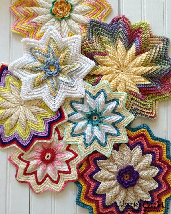 Scrap Potholders and Mats Set Crochet Pattern - Maggie's Crochet